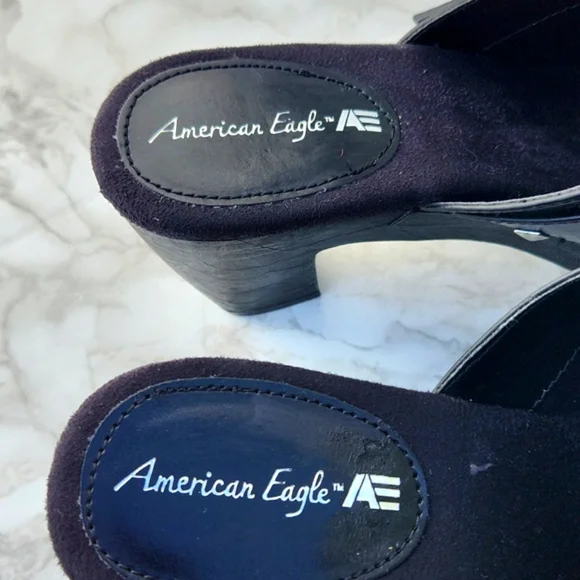 Studded Chunky Heeled Slip-on Moto Platform Mules Clogs Y2K (7.5) - Picture 6 of 12